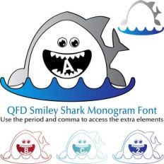 QFD Smiley Shark Monogram Font
