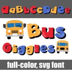 Bus Giggles Color Font