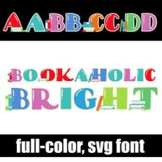 Bookaholic Bright Color Font