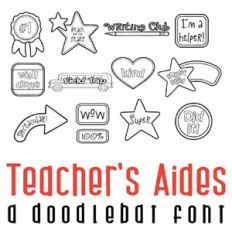 Teacher's Aides Doodlebat Font