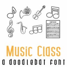Music Class Doodlebat Font