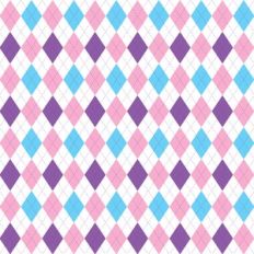 purple pink and blue argyle pattern
