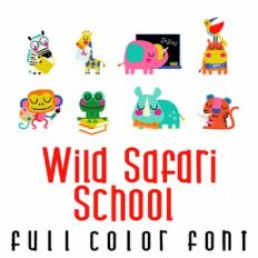 Wild Safari School Full Color Font