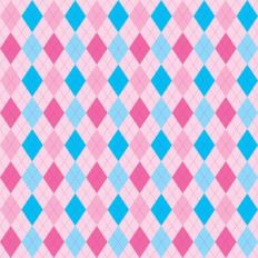 pink and blue on pink argyle pattern