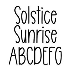 BFC Solstice Sunrise Tall Simple Planner Handwriting Font