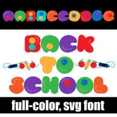 Back To School Dot Color Font