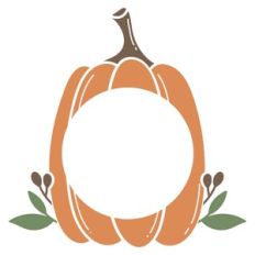 Pumpkin Monogram Frame