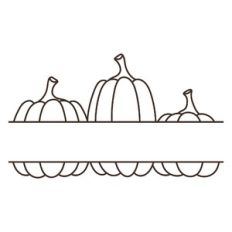 Pumpkin Outline Split Frame