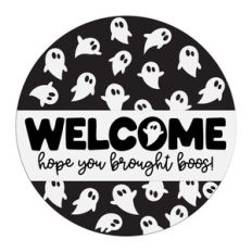 Halloween Door Hanger With Ghosts