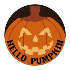 Halloween Hello Pumpkin Door Hanger