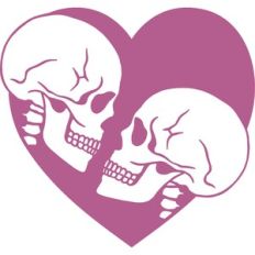 skulls in heart