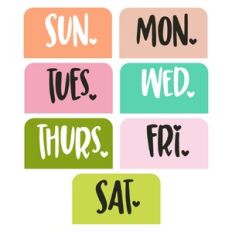 Weekday Tabs