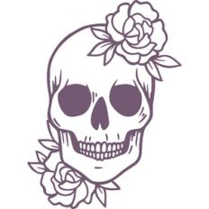 floral skull