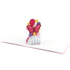 A2 Sliceform Pop Up Card Birthday Butterfly