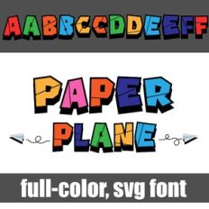 Paper Plane Color Font