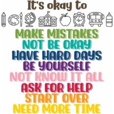 It's okay to ...