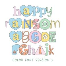 BFC Happy Ransom Boho Retro Cut Out Color Font v3