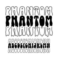 BFC Phantom Stacked Halloween Dripping Stacked Font