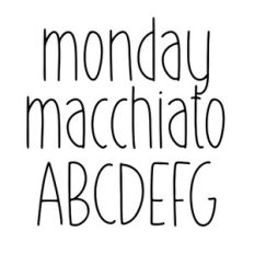 BFC Monday Macchiato Skinny Cute Handwriting Font