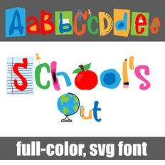 School's Out Color Font