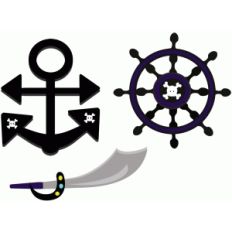 anchor pirate sword steering wheel