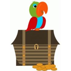 parrot and treasure chest