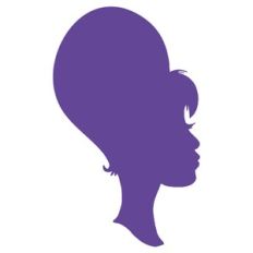 Bouffant Beehive Girl Face Profile Silhouette