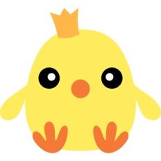 chick with crown