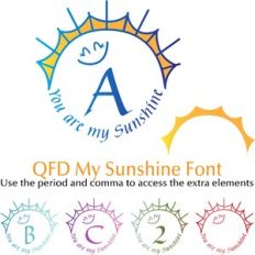 QFD You Are My Sunshine Monogram Font