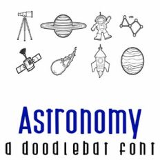 Astronomy Doodlebat Font