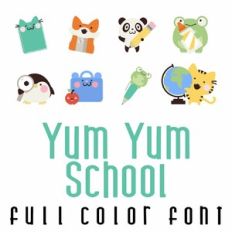 Yum Yum School Full Color Font