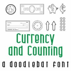 Currency and Counting Doodlebat Font