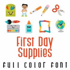 First Day Supplies Full Color Font