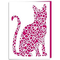 Floral Cat Card
