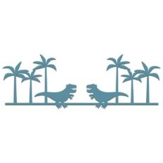 Tyrannosaurus Rex Dinosaur Border Scene