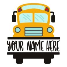 School Bus Namebar