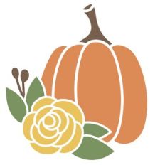 Simple Floral Pumpkin
