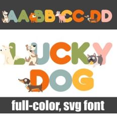 Lucky Dog Color Font