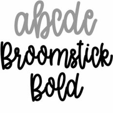 broomstick bold script font