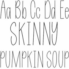 skinny pumpkin soup font