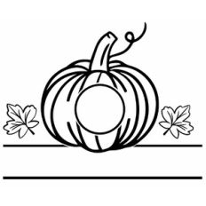 Pumpkin Name Frame
