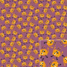 Cute Halloween Monsters Printable Pattern Background
