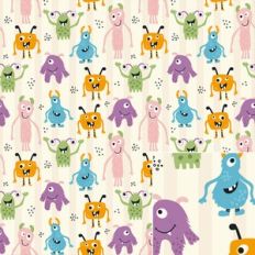 Cute Halloween Monsters Printable Background