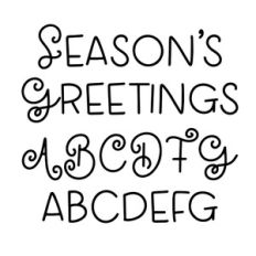 BFC Season's Greetings Holiday Christmas Halloween Font