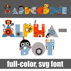 Alpha-bot Color Font