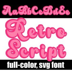 Retro Script Color Font