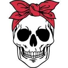 Skull with bandana