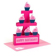 Cupcake Stand Birthday Card