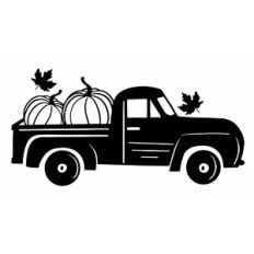 Autumn Truck with Pumpkins