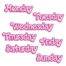Fashion Planner Layered Days of the Week